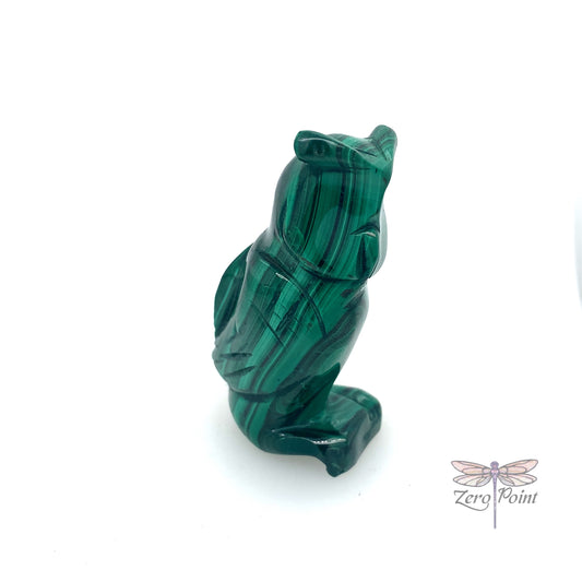 Malachite Owl - Zero Point Crystals