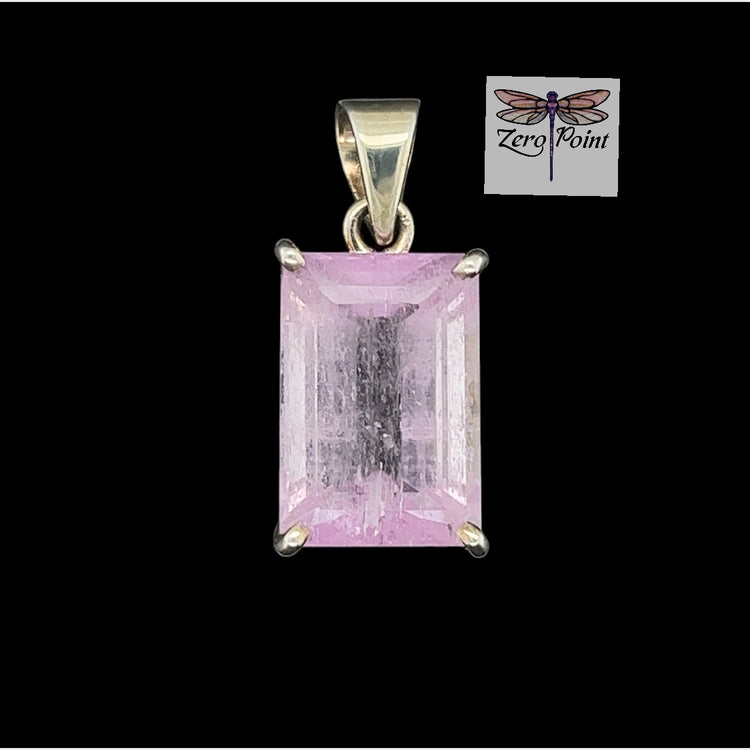 Kunzite Rectangle Pendant - Zero Point Crystals