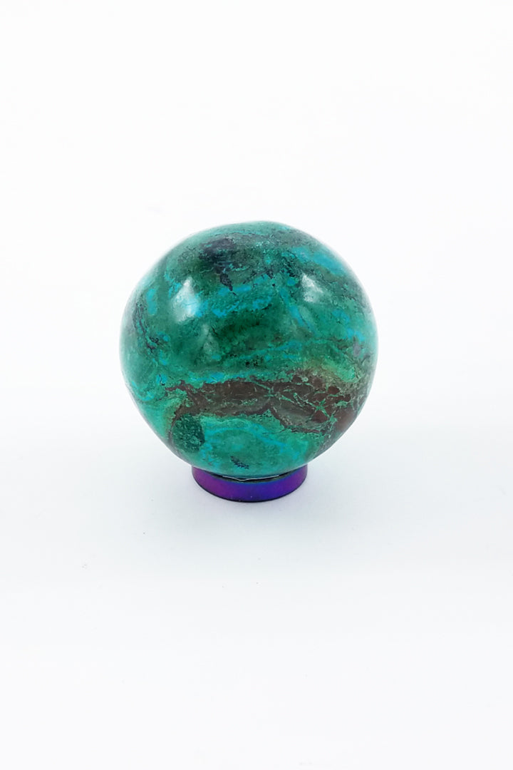 Chrysocolla Sphere A - Zero Point Crystals