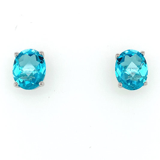 Helenite Oval Post Earrings - Zero Point Crystals