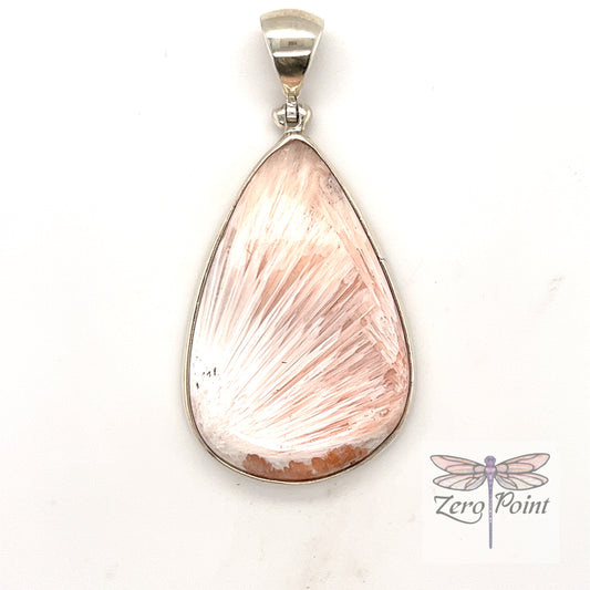 Peach Scolecite Pendant - Zero Point Crystals