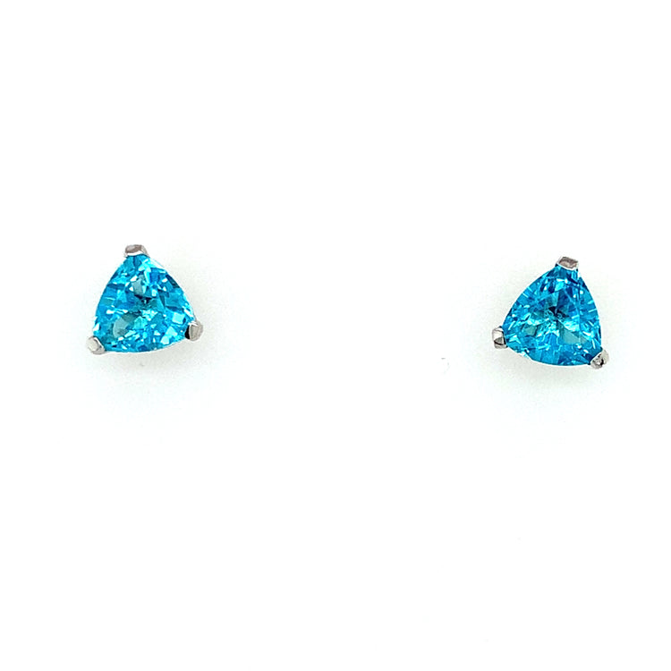 Helenite Trillion Post Earrings - Zero Point Crystals