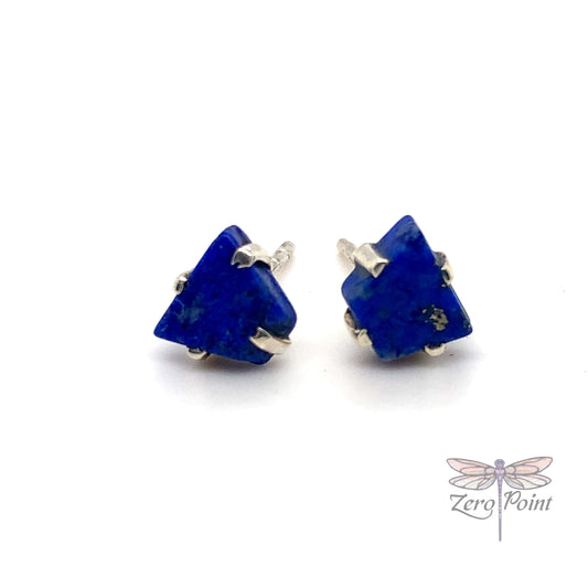 Lapis Stud Earrings - Zero Point Crystals