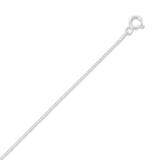 Sterling Silver Curb Chain 1.5mm - Zero Point Crystals