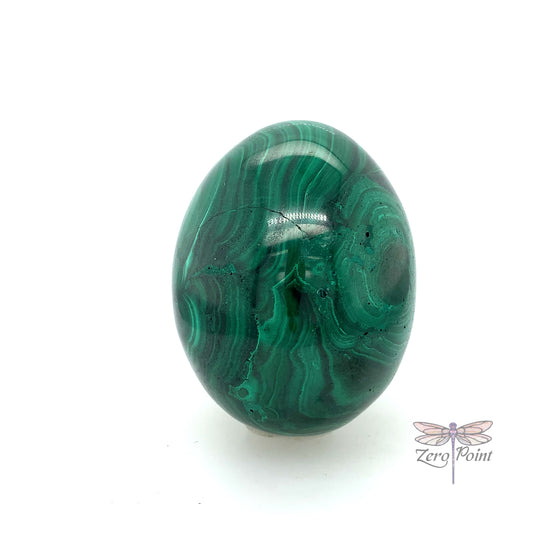 Malachite Egg 1682 - Zero Point Crystals