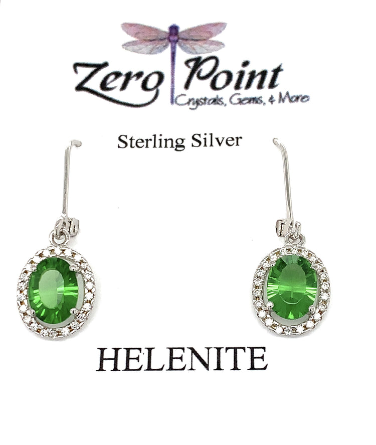Helenite Earrings 1028 - Zero Point Crystals