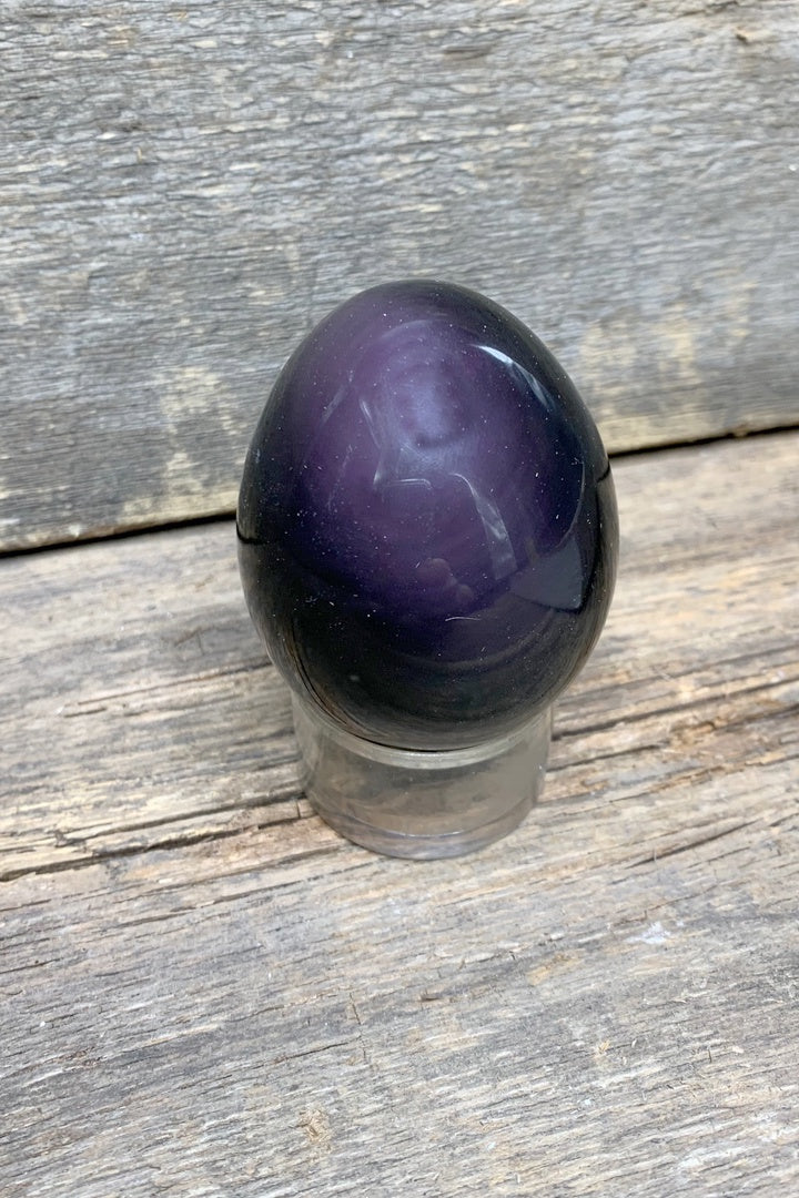 Rainbow Obsidian Egg 65mm - Zero Point Crystals