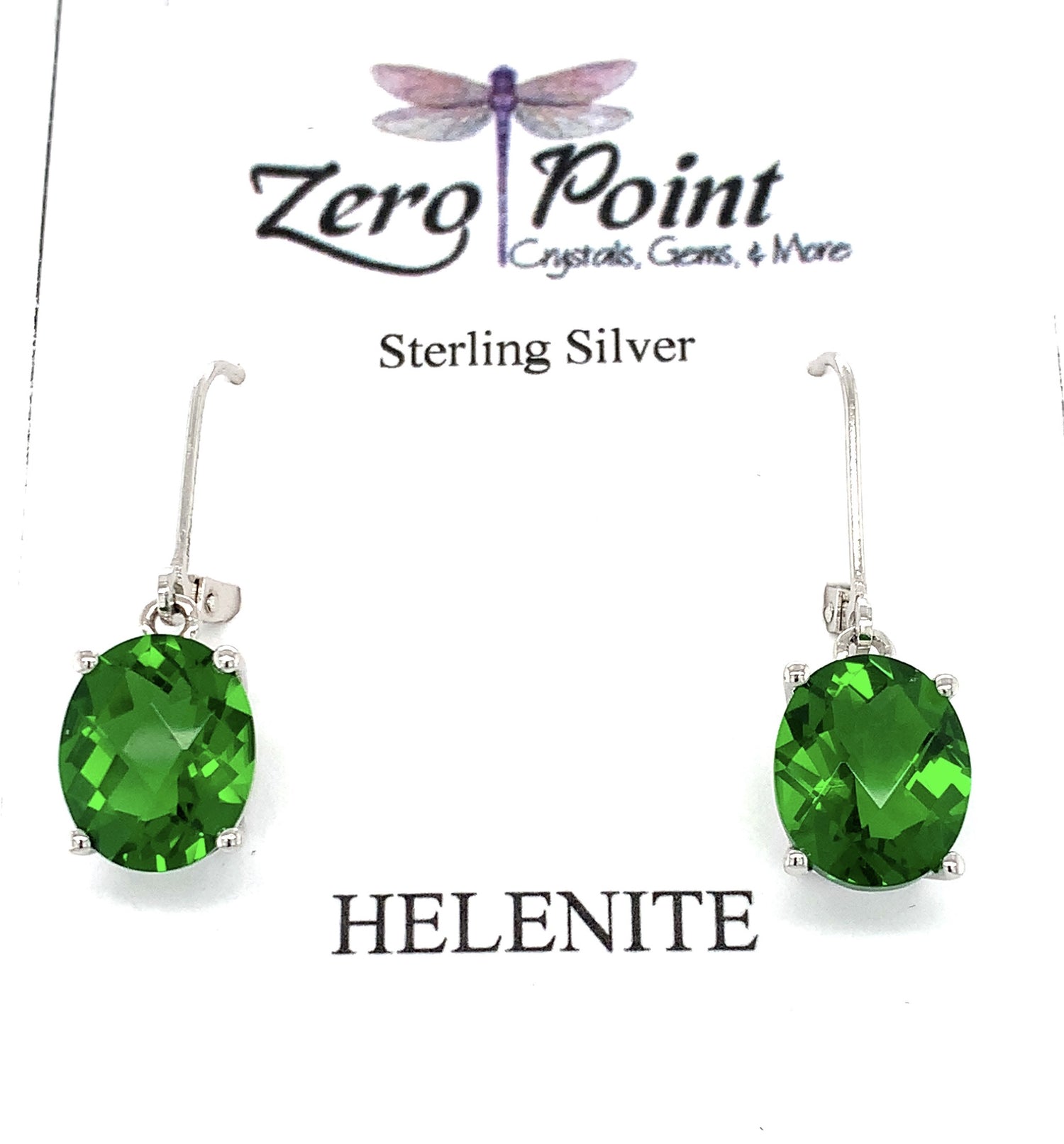 Helenite Earrings 1029 - Zero Point Crystals