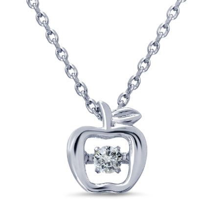 CZ Dancing Stone Small Apple Pendant - Zero Point Crystals