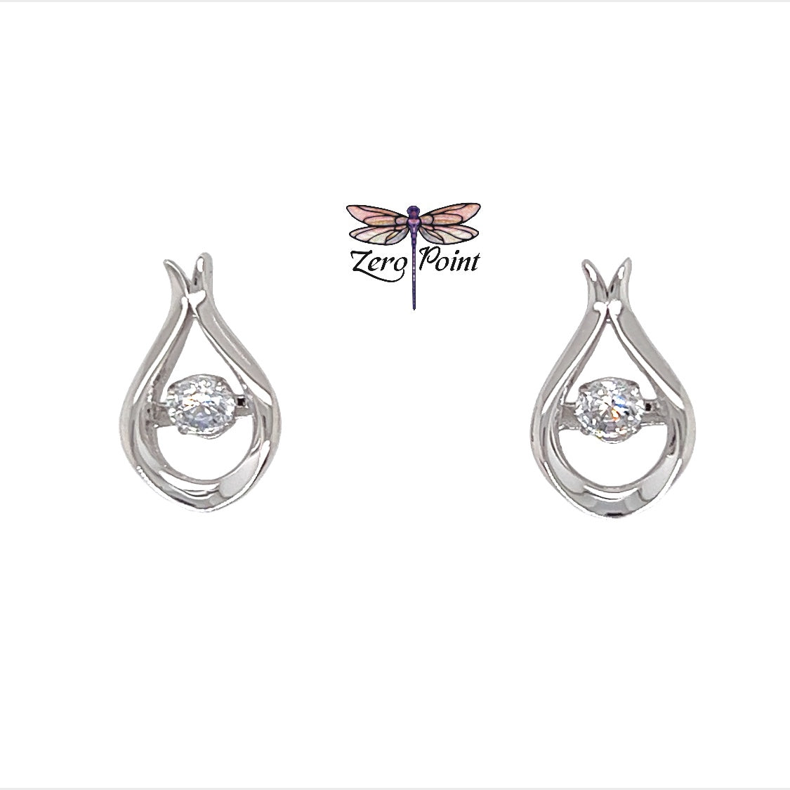 CZ Dancing Stone Earrings - Zero Point Crystals
