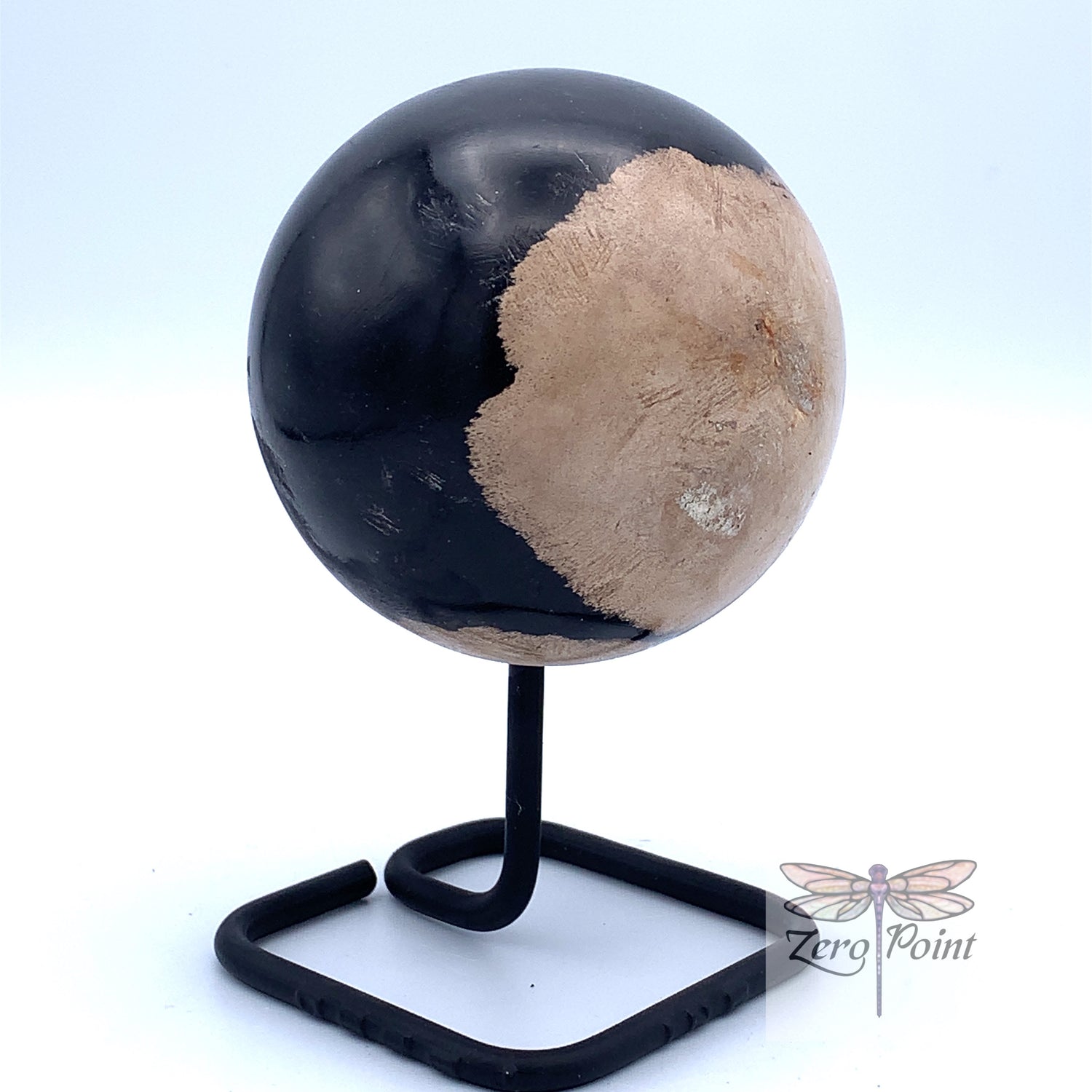 Petrified Wood Sphere on stand - Zero Point Crystals