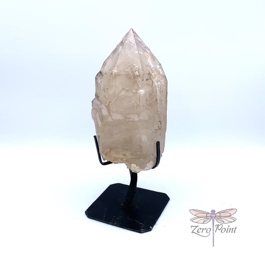 Elestial Quartz on stand 8" - Zero Point Crystals