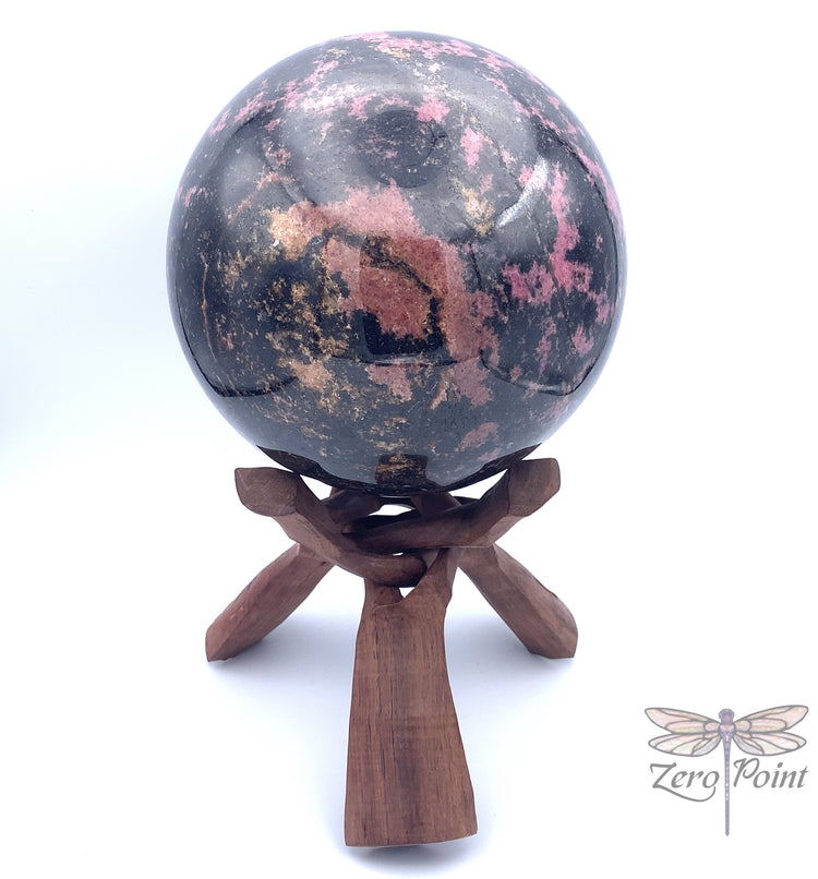 Rhodonite Sphere 6" - Zero Point Crystals