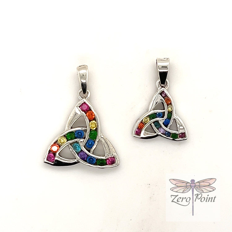 Multi Stone Trinity Pendant - Zero Point Crystals