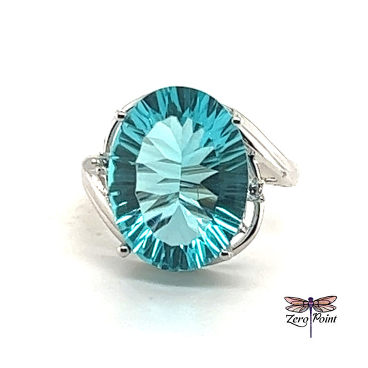 Helenite Oval Starburst Ring - Zero Point Crystals