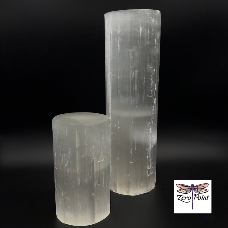 Round Selenite Lamp - Zero Point Crystals