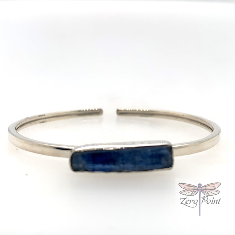 Blue Kyanite Bangle Bracelet - Zero Point Crystals