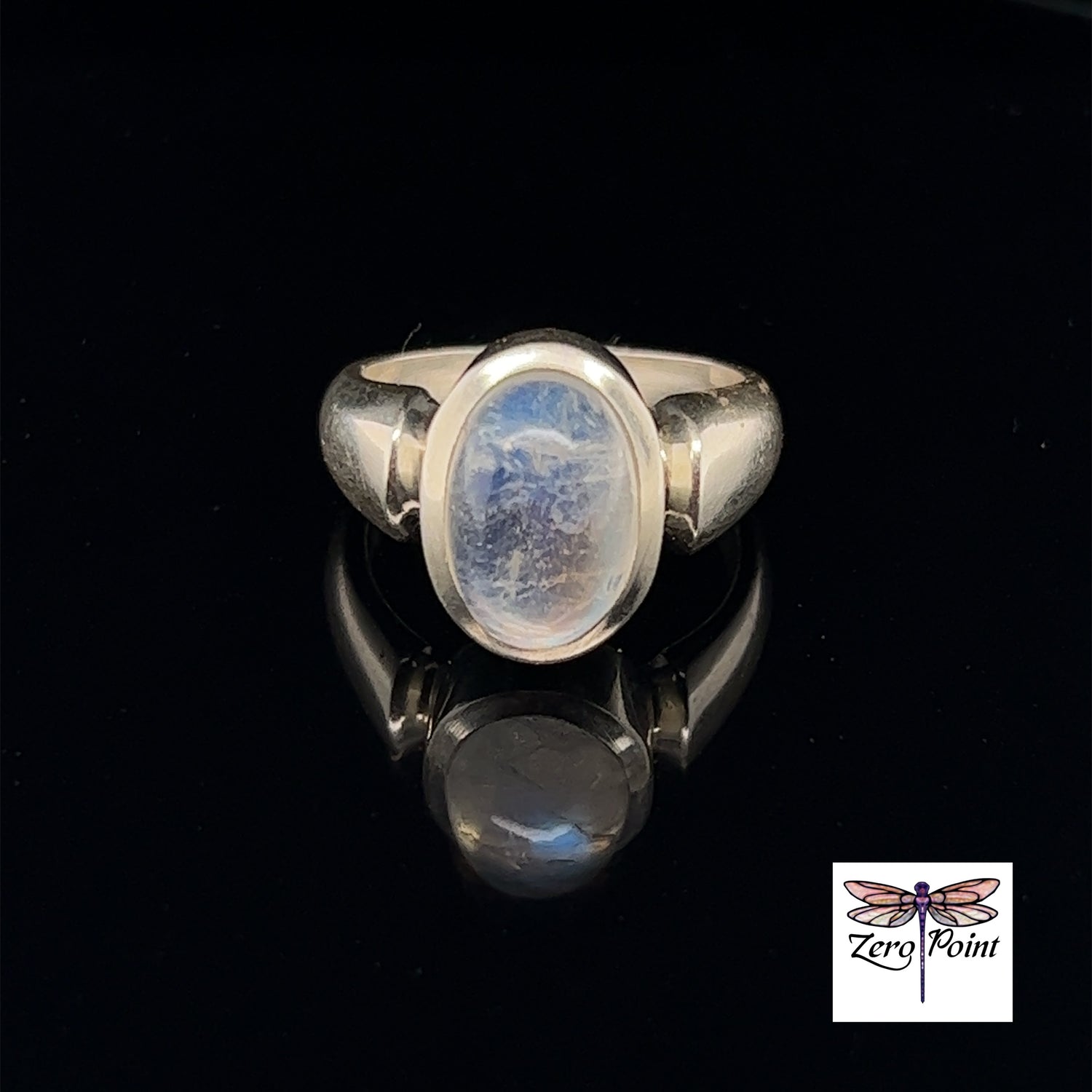 Moonstone Oval Ring - Zero Point Crystals