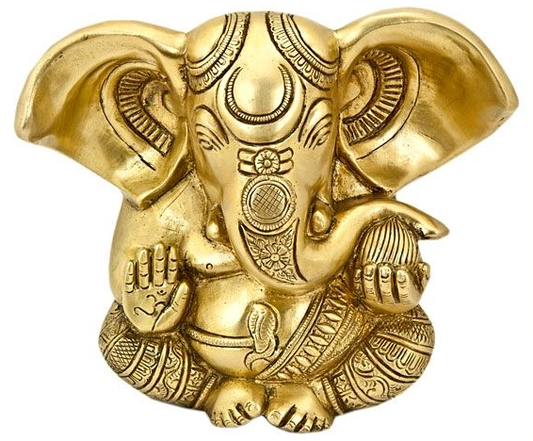 Ganesh Brass Statue 6" - Zero Point Crystals