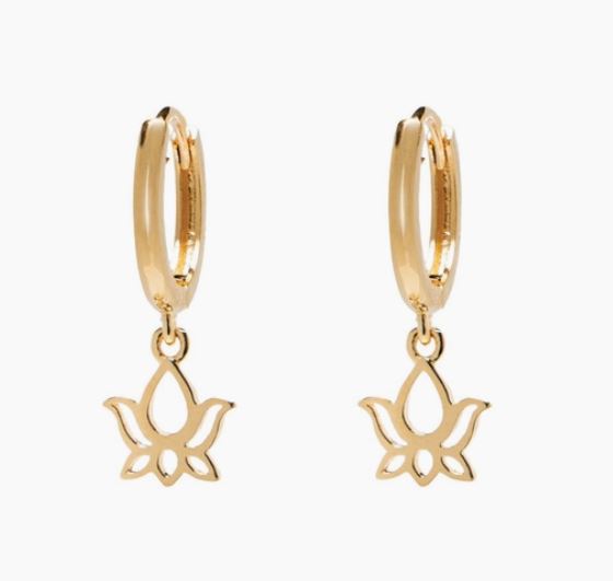 Charm Huggies Hoop Earrings - Zero Point Crystals