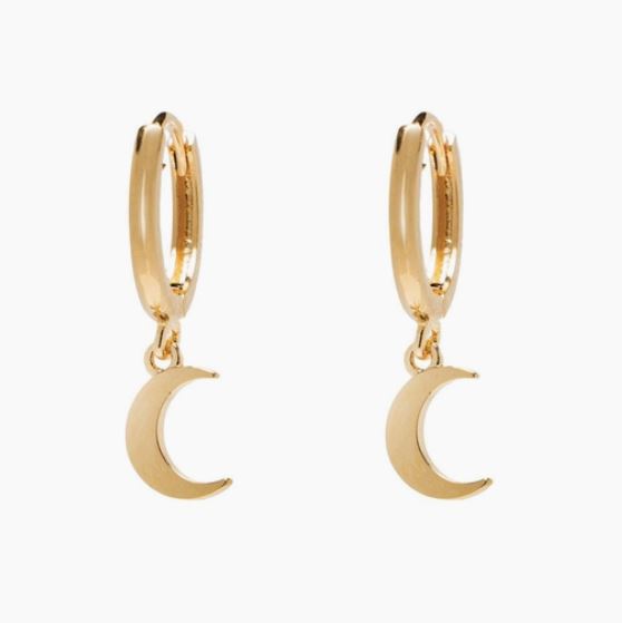 Charm Huggies Hoop Earrings - Zero Point Crystals