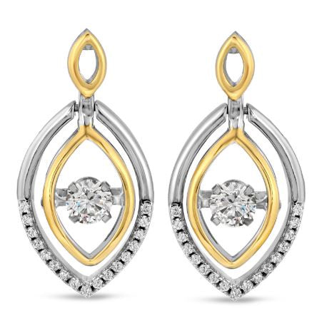 CZ Dancing Stone Post Marquis Earrings - Zero Point Crystals