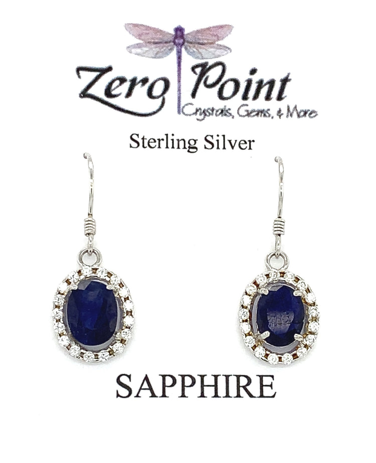 Sapphire Earrings 1064 - Zero Point Crystals