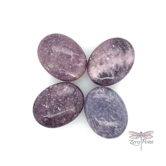 Lepidolite Palm Stone 45mm - Zero Point Crystals