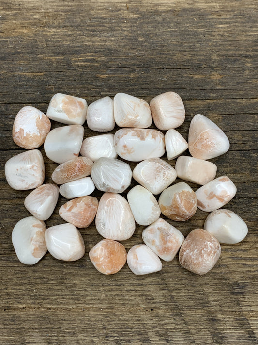 Peach Scolecite Tumbled - Zero Point Crystals