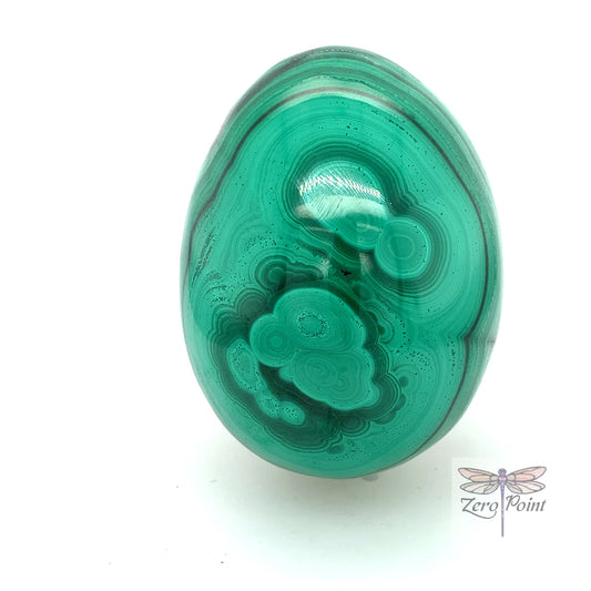 Malachite Egg 1679 - Zero Point Crystals