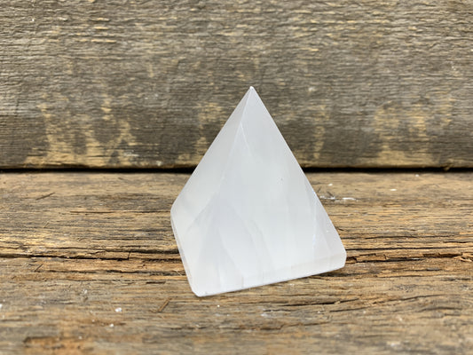 Selenite Pyramid - Zero Point Crystals