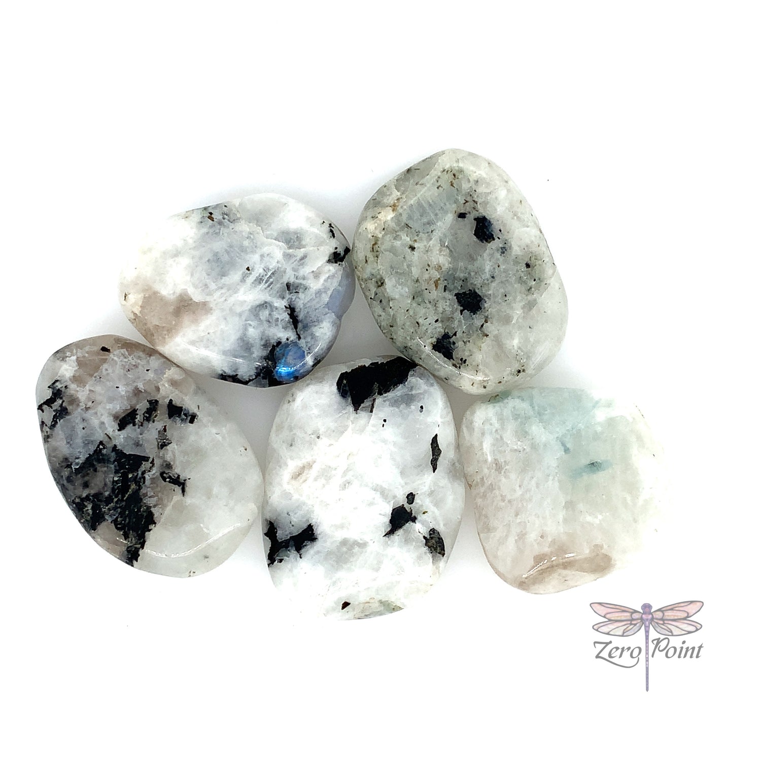 Moonstone Flat Tumbled - Zero Point Crystals