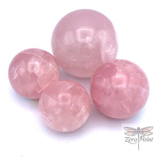 Rose Quartz Sphere 2"+ - Zero Point Crystals