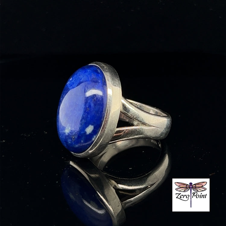 Lapis Oval Ring Sz 7 - Zero Point Crystals