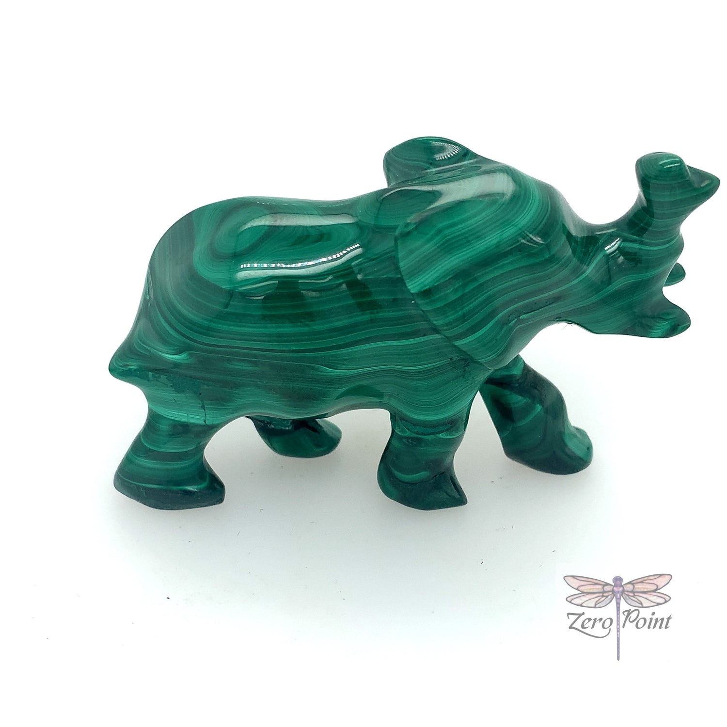 Malachite Elephant - Zero Point Crystals