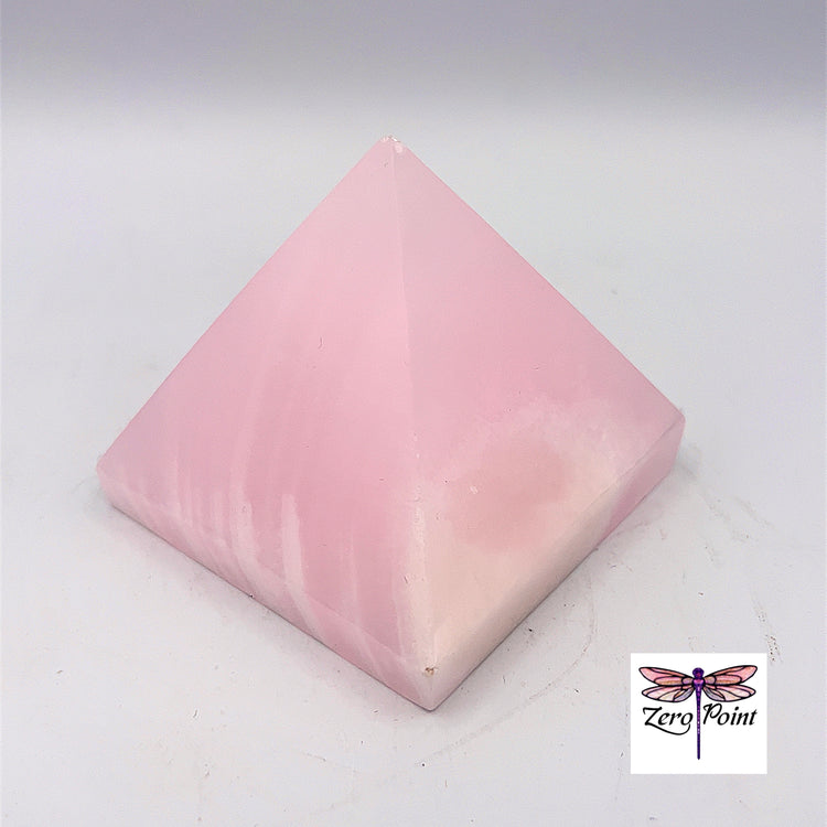 Pink Calcite Pyramid - Zero Point Crystals