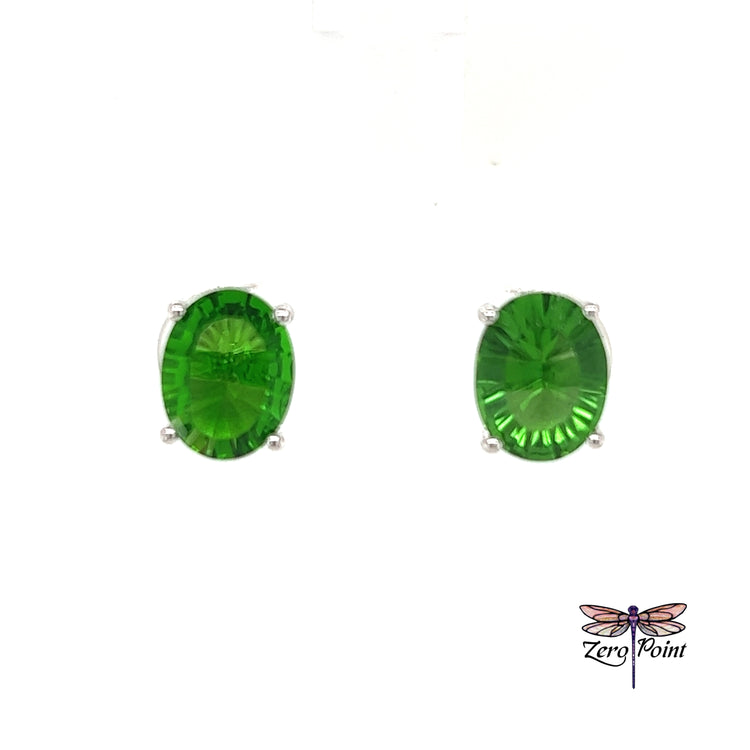 Helenite Oval Earrings 6x8 - Zero Point Crystals