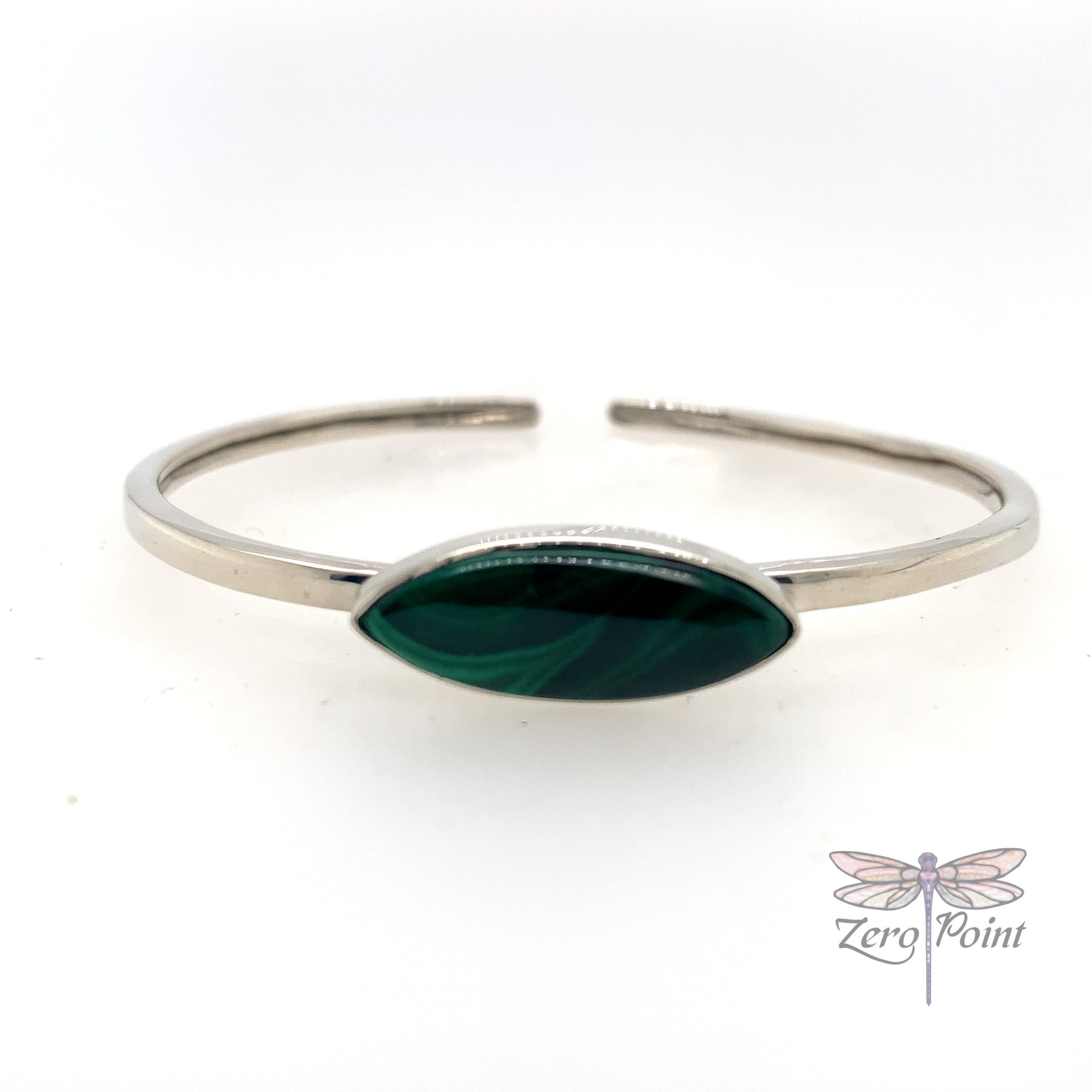 Malachite Bangle Bracelet - Zero Point Crystals