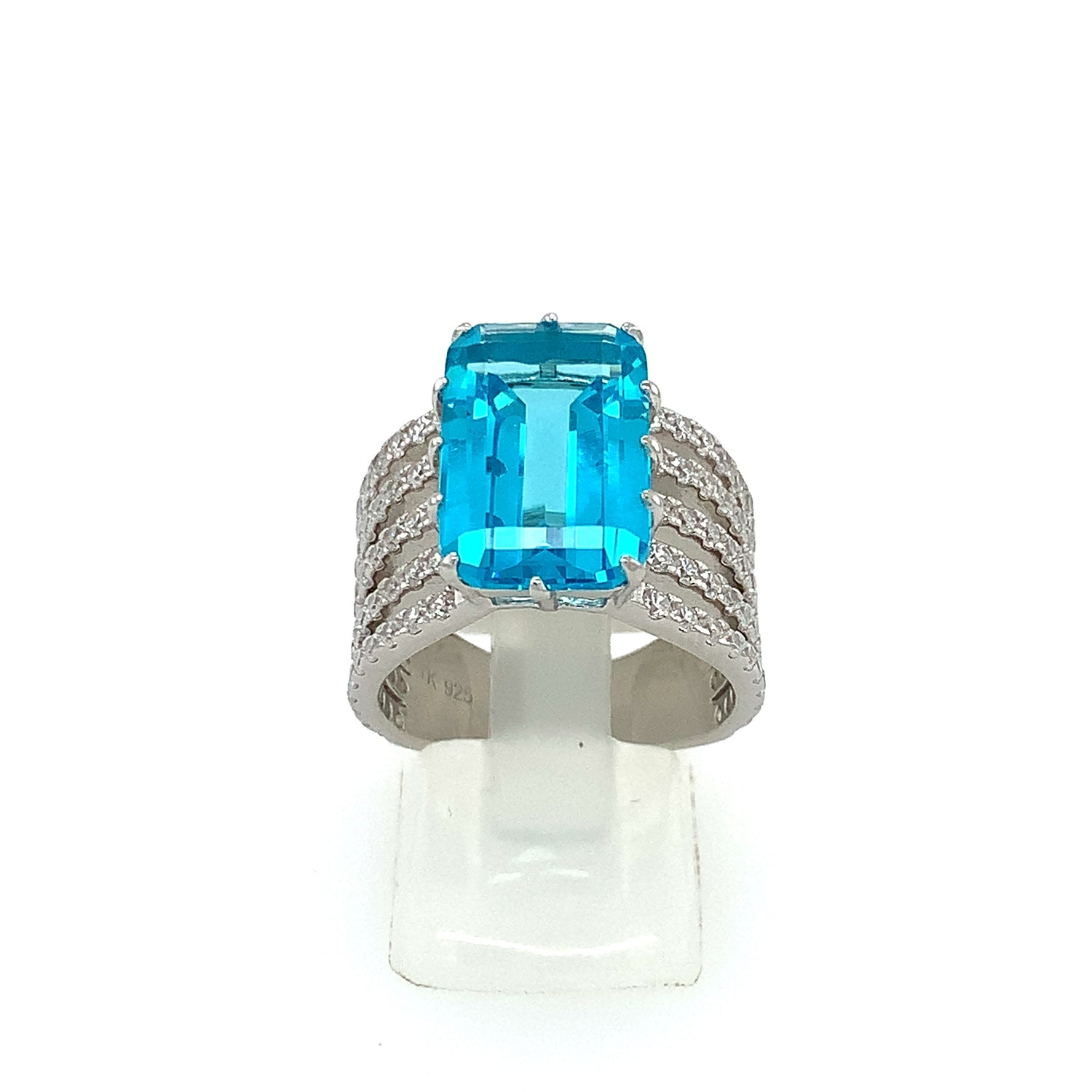 Helenite Rectangle Ring - Zero Point Crystals