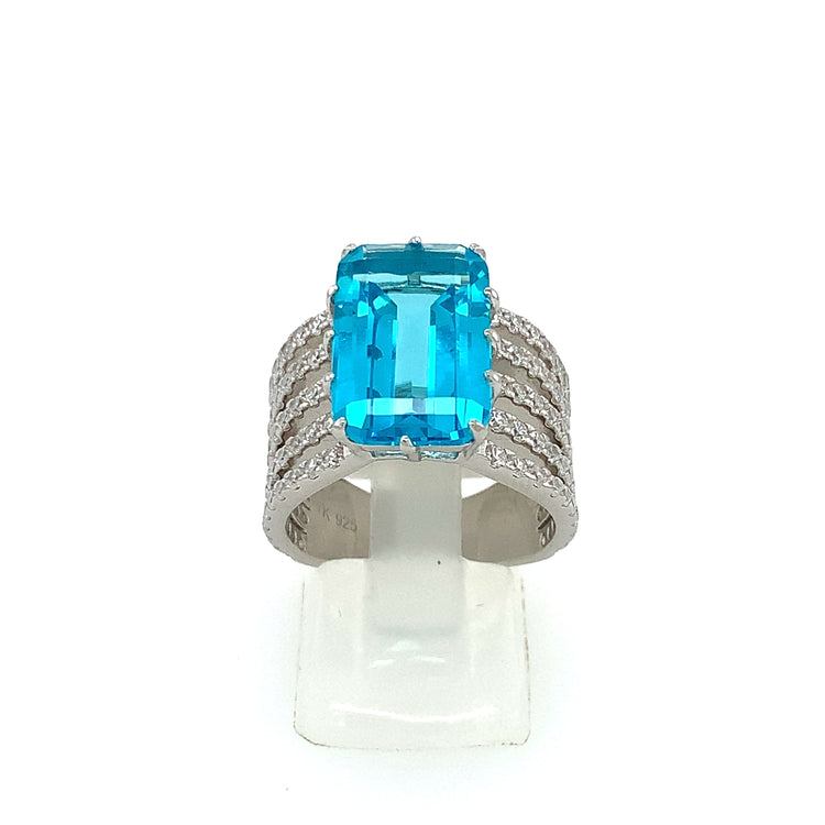 Helenite Rectangle Ring - Zero Point Crystals