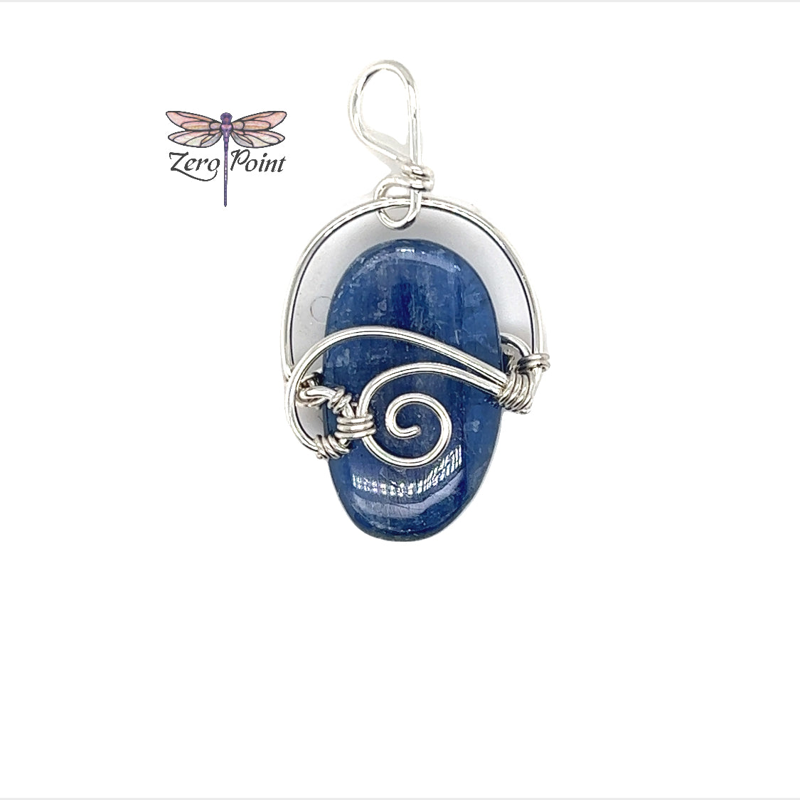 Blue Kyanite Wire Wrapped Pendant - Zero Point Crystals
