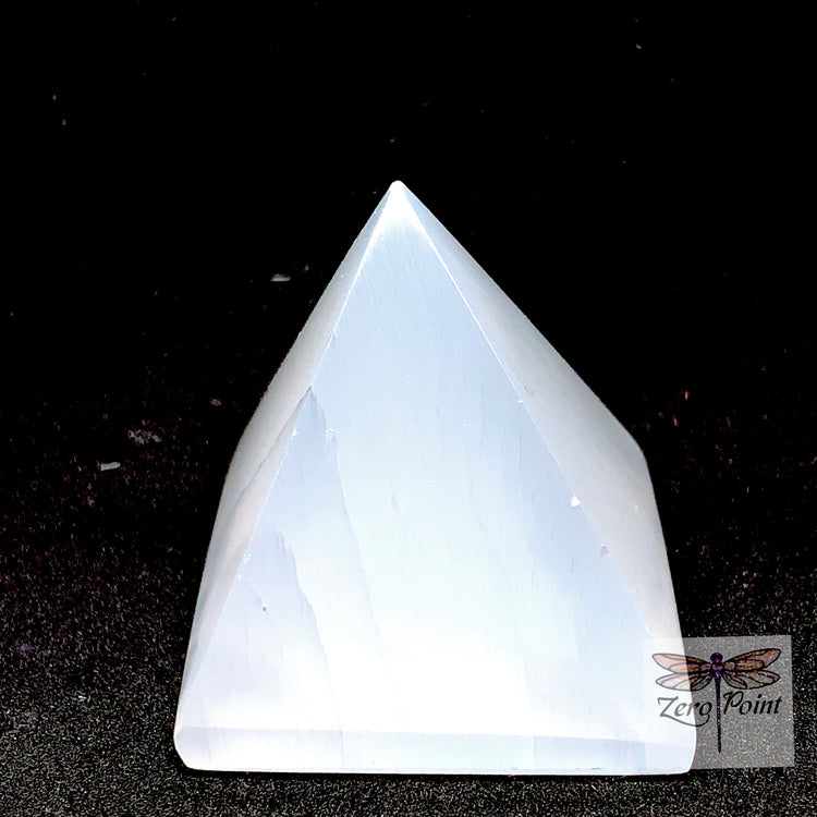 Selenite Pyramid - Zero Point Crystals