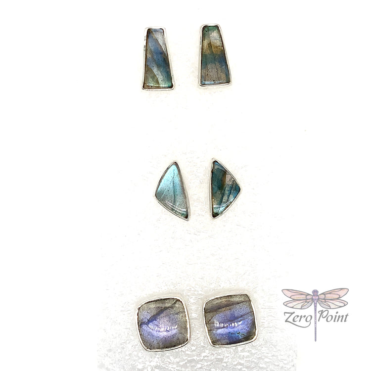 Labradorite Post Earrings - Zero Point Crystals