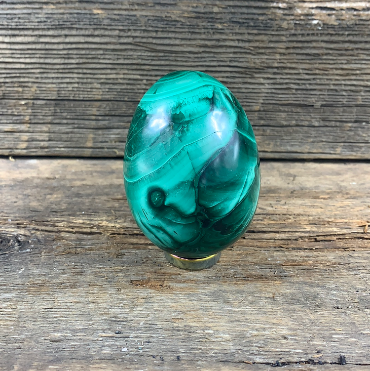 Malachite Egg - Zero Point Crystals