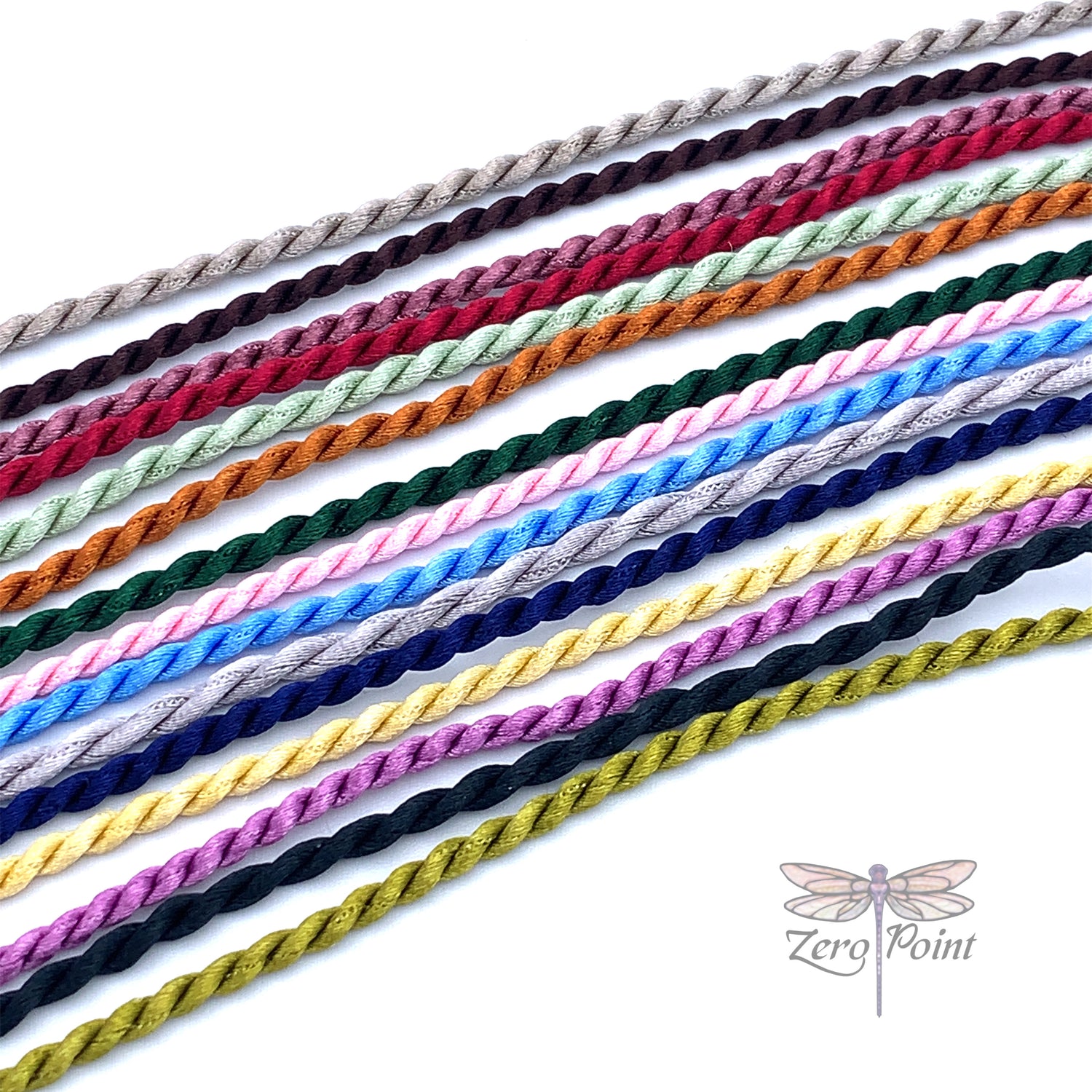 Colored Silk Cord Necklace 2mm - Zero Point Crystals