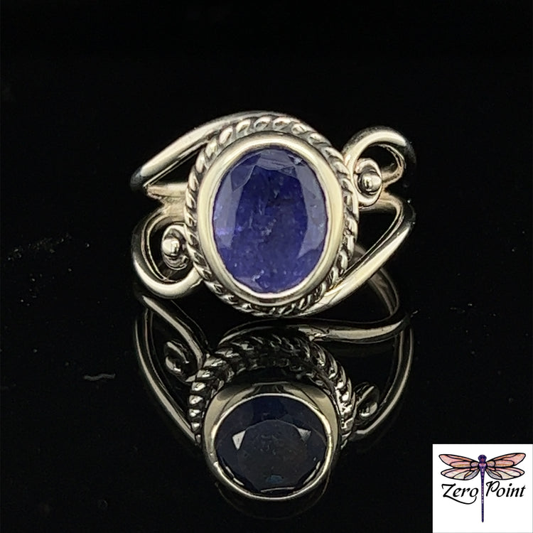 Tanzanite Twisted Wire Ring - Zero Point Crystals