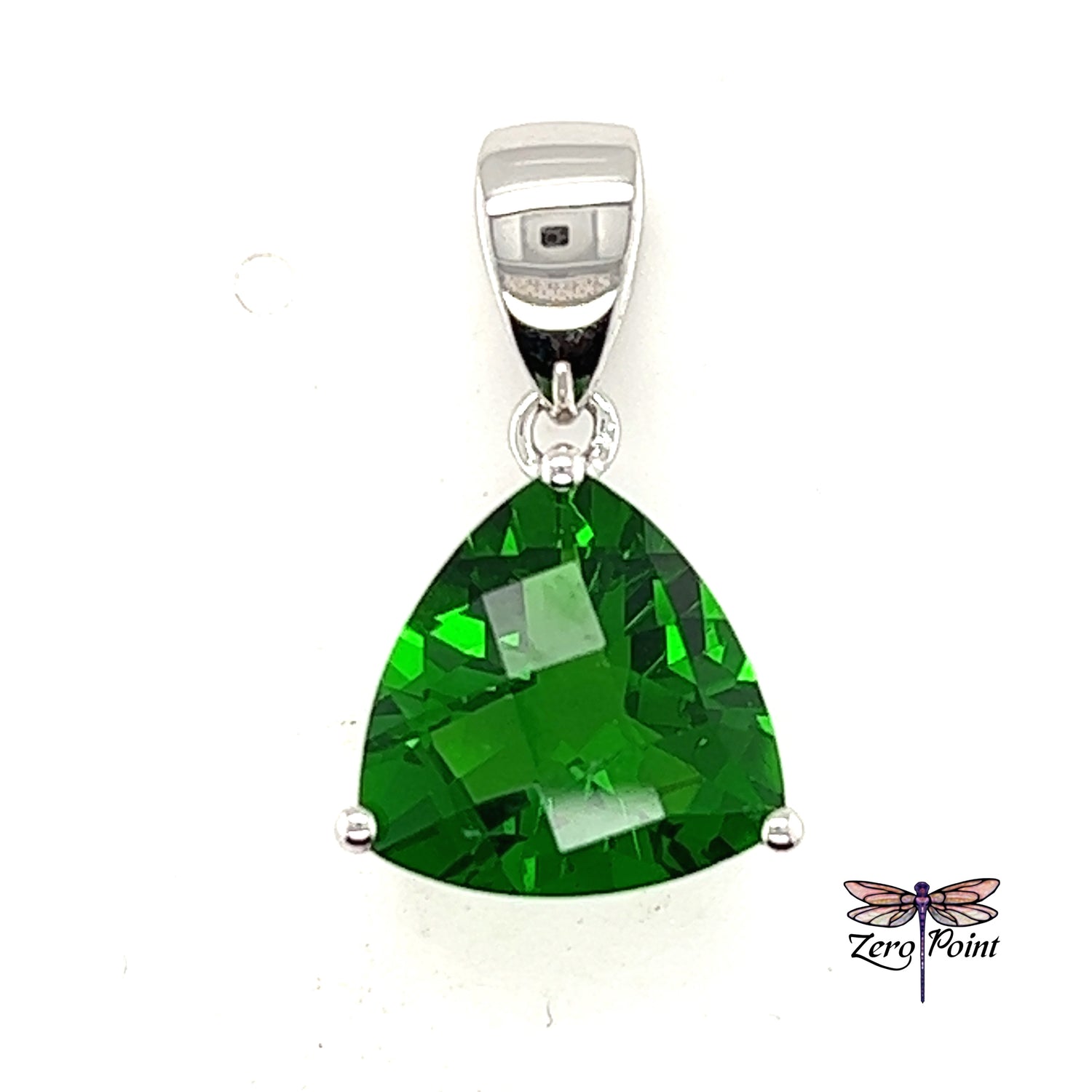 Helenite Trillion Cushion Cut Pendant - Zero Point Crystals