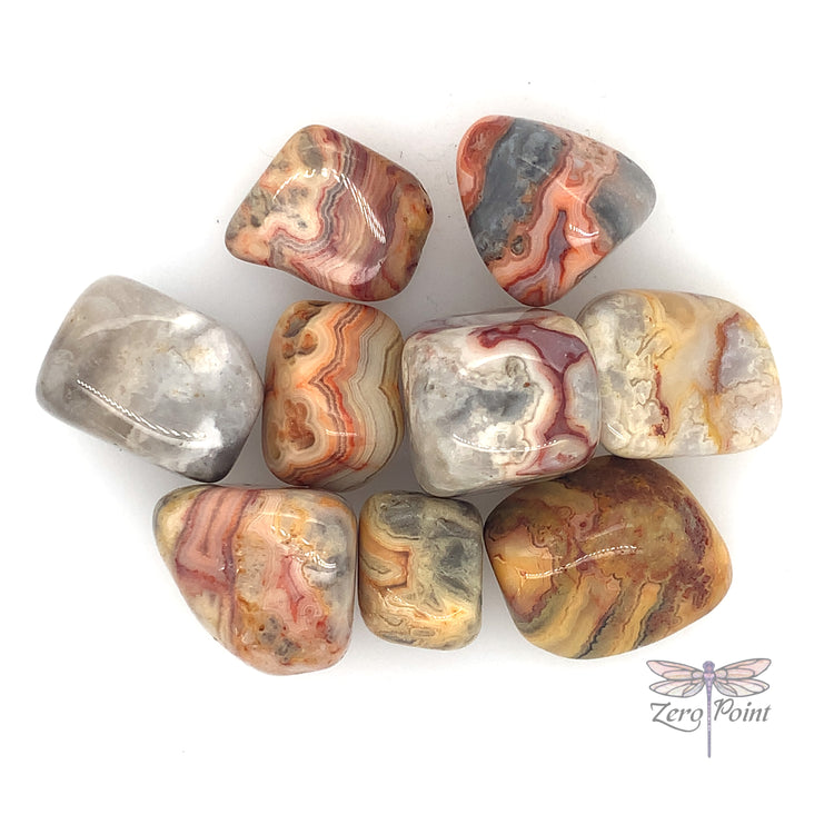 Tumbled Crazy Lace Agate - Zero Point Crystals