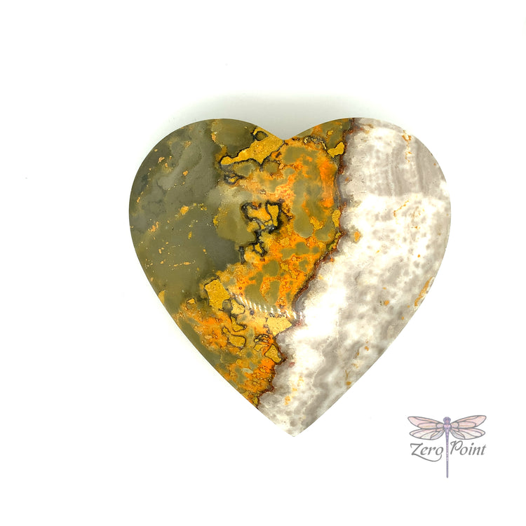 Bumblebee Jasper Heart - Zero Point Crystals