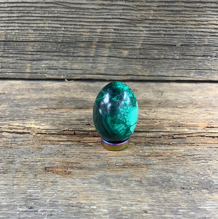 Malachite Egg - Zero Point Crystals
